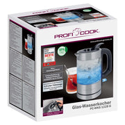 PROFICOOK - Wasserkocher Glas-Wasserkocher PC-WKS 1228 G inox 0,5L