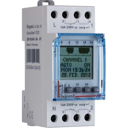 Legrand - Verteilerschaltuhr digital Wochenschaltuhr Legrand 412641 230V AC 2K