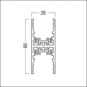 Zumtobel - Elektrisches Zubehör/Ersatzteile für Leuchten Niedervolt H-Profil SUP2 TRACK H 2M BK schwarz