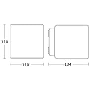 Steinel - Decken-/Wandleuchte Sensor-LED-Außenleuchte L 840 SC ANT 3000K 134 x 110 x 110 mm