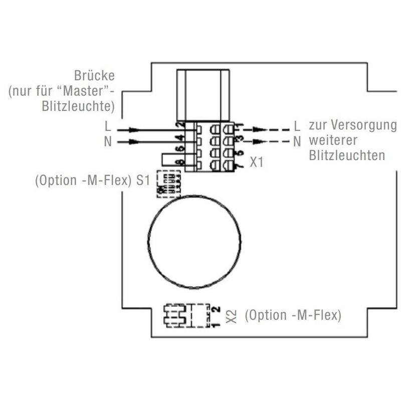 Pfannenberg - Blitzleuchte Blitzleuchte QUADRO  #21042101179 FLEX klar,230AC 13J