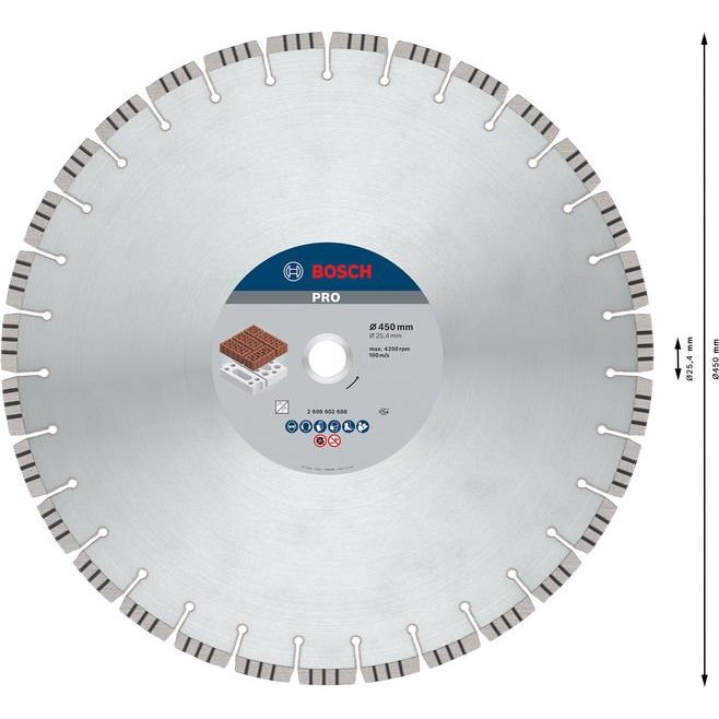 Bosch - Trenn-/Schleifscheibe Diamanttrennscheibe 2608602688 PRO Abrasive