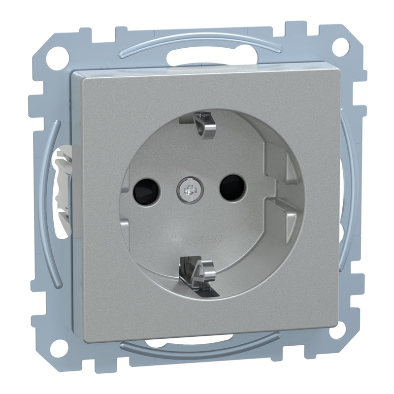 Merten - Steckdose SCHUKO-Steckdose alu MEG2351-0460 Kennz.Trockner