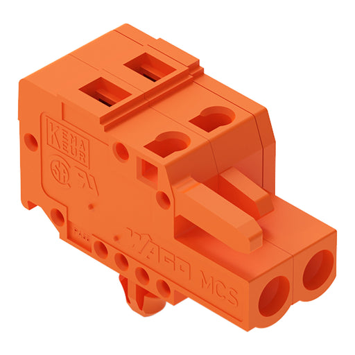 WAGO - Kabelsteckverbinder für Leiterplattensteckverbinder 1-Leiter-Federleiste 231-302/008-000 CAGECLAMP,2,5mm²,or − 100 Stück