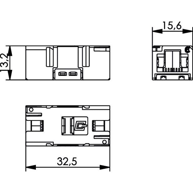Telegärtner - Modulare Kupplung STX RJ45 Kupplung Cat.6 100007533