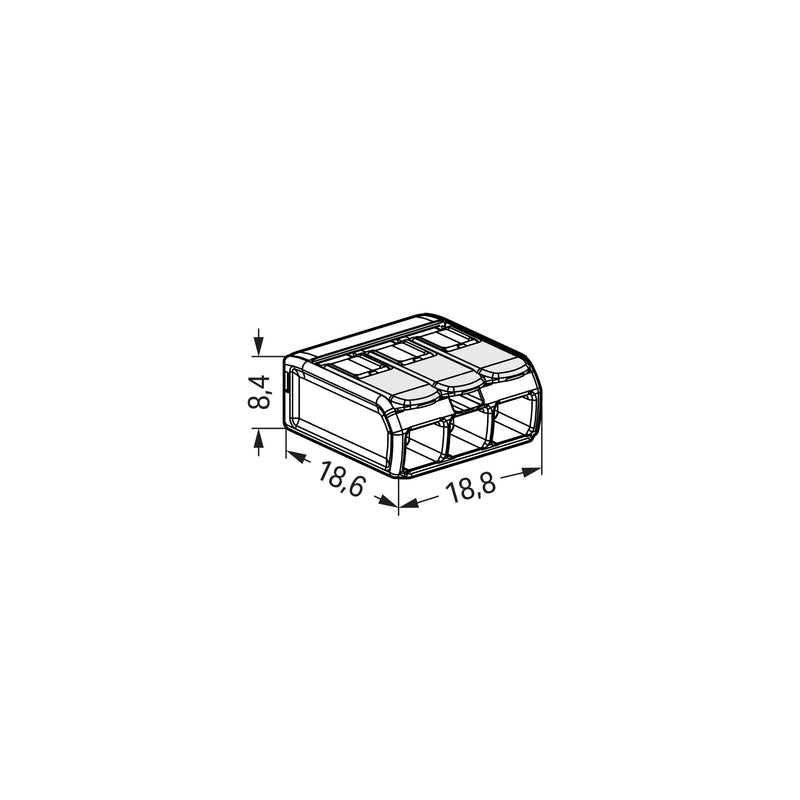 WAGO - Steckklemme COMPACT-Verbindungsklemme 221-483 − 50 Stück