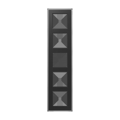 Jung - Abdeckrahmen Glasrahmen 5fach AV 585 GLM SW schwarz (Glas)