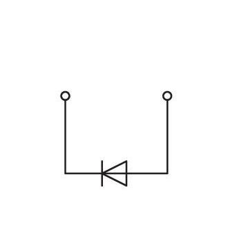 WAGO - Bauelement-Reihenklemme Bauelementklemme 2004-1211/1000-401 Diode 1N5408,grau − 50 Stück