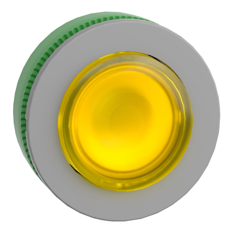 Schneider Electric - Frontelement für Drucktaster Leuchtdrucktaster ZB5FH83C0 gelb, 30mm, in grau