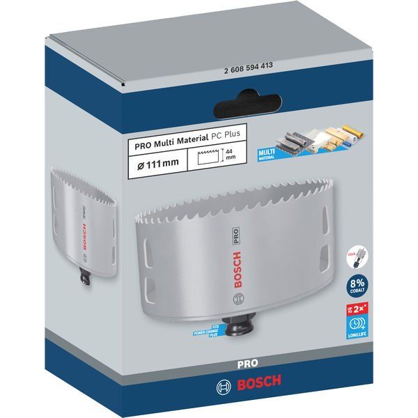 Bosch - Lochsäge PRO Multi Material PC Plus 2608594413 Lochsäge, 111 mm