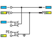 WAGO - Initiator/Aktor-Reihenklemme 3-LeiterAktoreneinspeisek. 2020-5377/102-000 PE-Anschluss,orange − 15 Stück