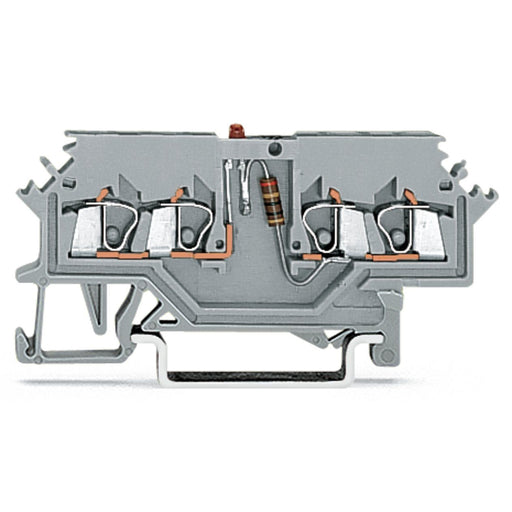 WAGO - Bauelement-Reihenklemme Bauelementklemme 279-624/281-413 Leiter,LEDrot,grau − 100 Stück