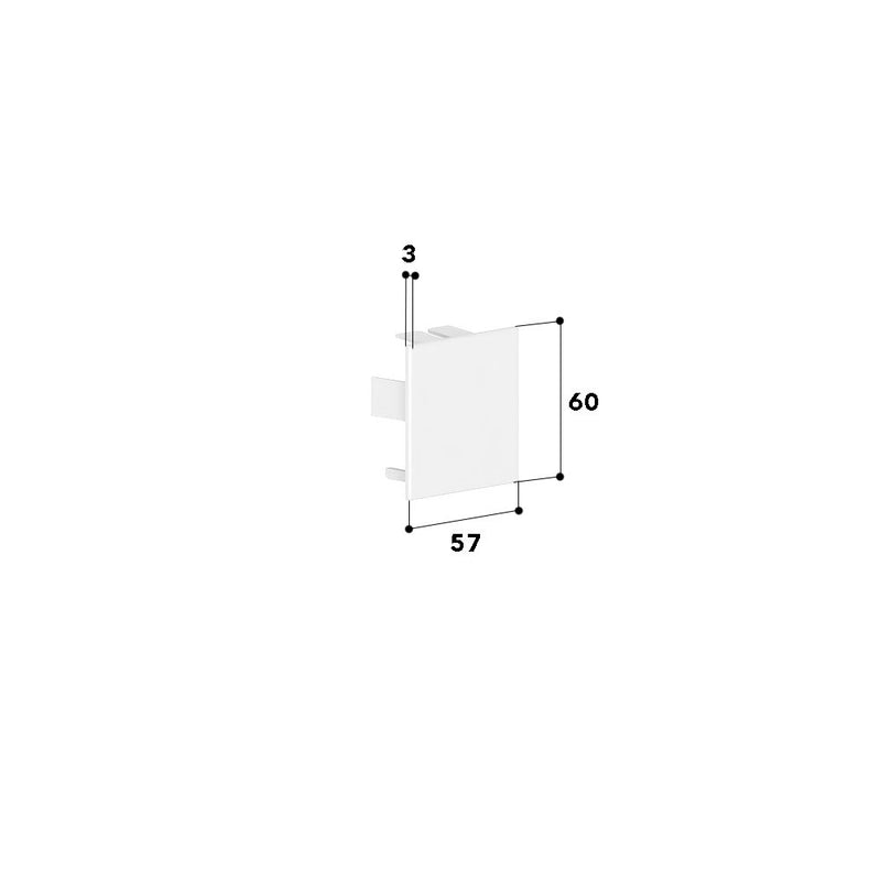 GGK - Endstück für Leitungsführungskanal LFG-Endplatte 60x60 alp 11199 − 8 Stück