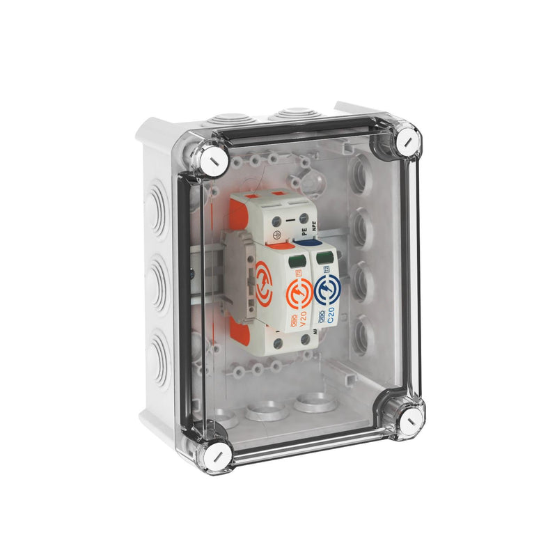OBO Bettermann - Überspannungsableiter für Energietechnik/Stromversorgung SurgeController V20 VG-V20-1+NPE-280 1+1 im Gehäuse