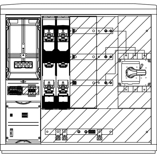 Elsta Mosdorfer - Zähler-Komplettschrank WS A850-2 W4 400A 2WS OVAG WS824.W4.C2S01