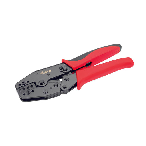 Cimco Werkzeuge - Presswerkzeug Kabelschuhe/Verbinder, Aderendhülsen, Schirmanschluss Crimpzange 106156 SC/SMA/FC/PC rund