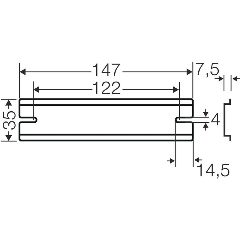 Hensel - Tragschiene DK TS 10 XXmm für KF10