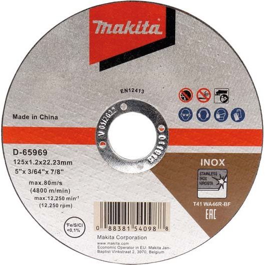 Makita - Trenn-/Schleifscheibe Trennscheibe D-65969-12 125x1,2mm INOX