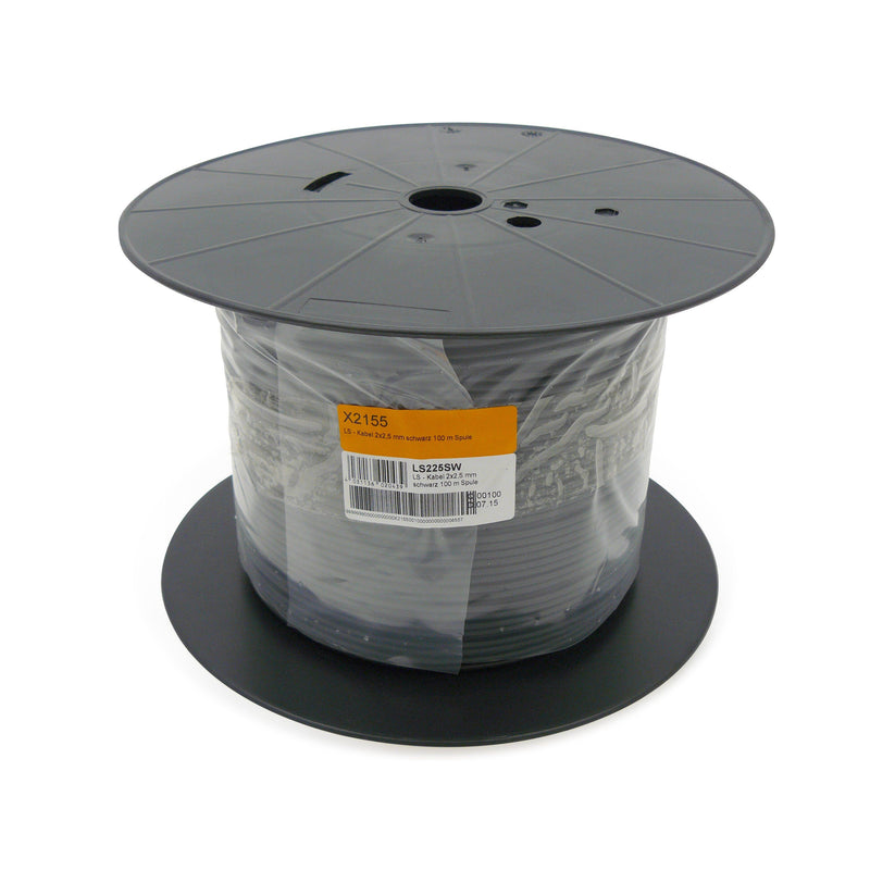 Televes - Lautsprecherleitung LS-Kabel 2x2,5 mm LS225SW 100m Spule,sw  − 100 Meter