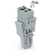WAGO - Ein- und mehrpolige Klemmenleiste 1-Leiter-Federleiste 769-102/021-000 CAGE CLAMP,4mm²,grau − 50 Stück