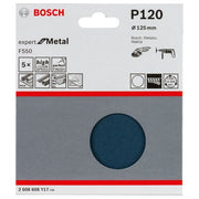 Bosch - Schleifpapier/Schleifvlies Schleifblatt F550, Expert 2608608Y17 for Metal 125 mm 120