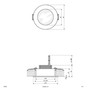 EVN Lichttechnik - Downlight/Strahler/Flutlicht P-LED Einbauleuchte P22 03 02 3W 700mA 3000K