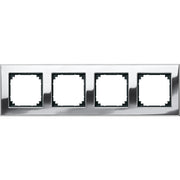 Merten - Abdeckrahmen Metallrahmen 4f.chrom 475439 waage/senkrecht