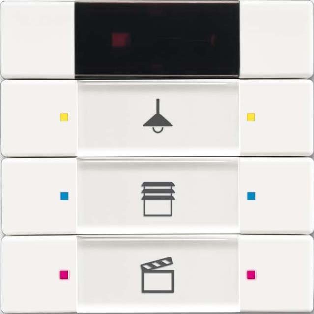 Busch-Jaeger - Bussystem-Tastsensor Bedienelement 3/6-fach 6129/01-884-500 m.IR studioweiß matt