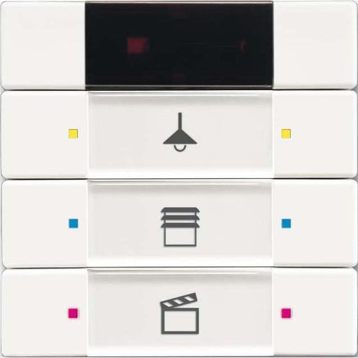 Busch-Jaeger - Bussystem-Tastsensor Bedienelement 3/6-fach 6129/01-884-500 m.IR studioweiß matt