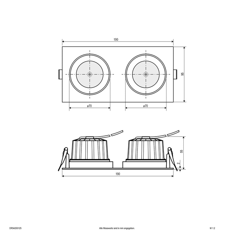 EVN Lichttechnik - Downlight/Strahler/Flutlicht LED-Deckenleuchte DR54200125 schwenkbar