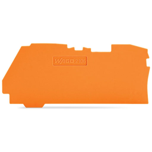 WAGO GmbH & Co. KG - Abschluss- und Zwischenplatte für Reihenklemme Abschluss Zwischenplatte 2106-1292 1 mm dick, orange − 25 Stück