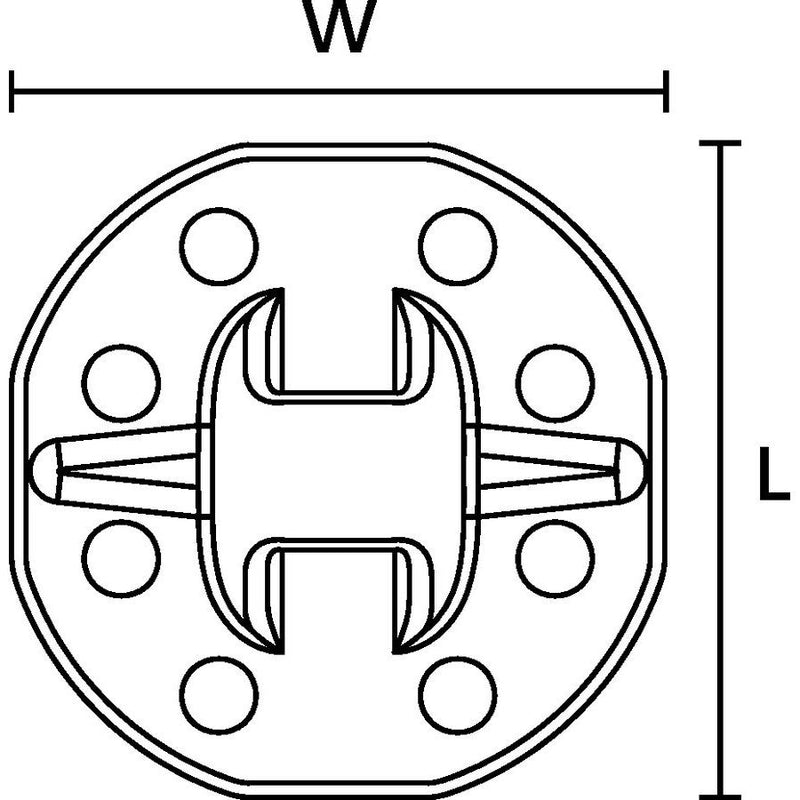 HellermannTyton - Befestigungssockel und -element für Kabelbinder Pastensockel 22,6x22,6 mm PMB3-PA666V0-BK PA666V0, schwarz − 100 Stück