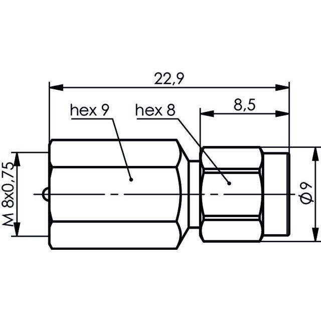 Telegärtner - Koax-Kupplung Adapter FME-SMA (M-M) 100025661