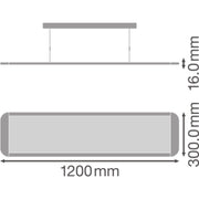 Ledvance - Pendelleuchte LED-Pendelleuchte PANELDI120036W4KUGRD 4000K DALI UGR19