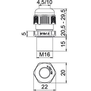 OBO Bettermann - Kabelverschraubung V-TEC VM L16 LGR M16 lang PA lgr