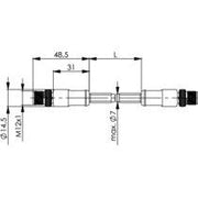 Telegärtner - Konfektionierte Leitung für steckbare Gebäudeinstallation STX M12x1-M12x1 VL D-kod. 100017261 Cat.5 SFUTP-A0200