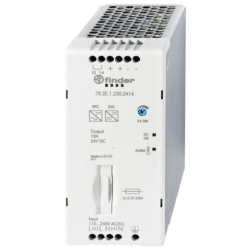 Finder - Gleichstromversorgung Schaltnetzteil 78.2E.1.230.2414 10A, DIN Montage − 1 Stück by Finder

