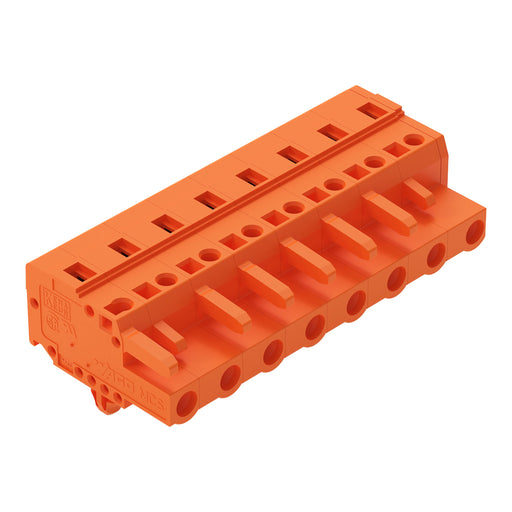 WAGO - Kabelsteckverbinder für Leiterplattensteckverbinder 1-Leiter-Federleiste 231-708/008-000 CAGECLAMP,2,5mm²,or − 25 Stück