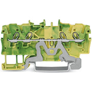 WAGO - Schutzleiter-Reihenklemme 4L-PE-Klemme 2000-1407 1qmm gn-ge TopJob − 100 Stück