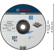 Bosch - Trenn-/Schleifscheibe PRO Metal Trennscheibe, 2608603162 230 x 3 x 22.23 mm