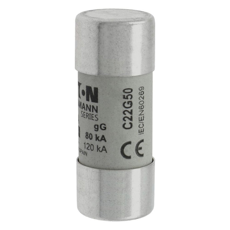 Eaton - Zylindrische Sicherung Sicherungseinsatz Nieders. CYLINDRICA#C22G50 50A AC 690V 80kA − 10 Stück