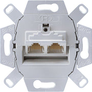 Jung - Einsatz/Abdeckung für Kommunikationstechnik Datendose Cat6 UAE 8-8 UPOK6 2x8-pol.für 2 Term