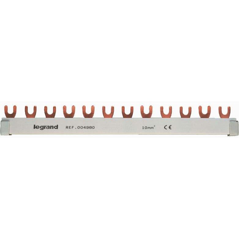 Legrand - Phasenschiene Gabelkammschiene Legrand 004980 3p 1FI+8L10