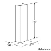 Bosch - Zubehör/Ersatzteile für Dunstabzugshauben Kaminverlängerung DHZ1234 750mm