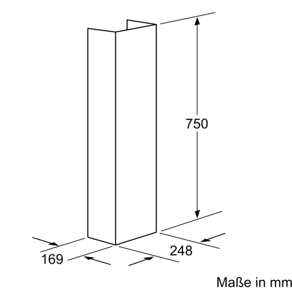 Bosch - Zubehör/Ersatzteile für Dunstabzugshauben Kaminverlängerung DHZ1234 750mm