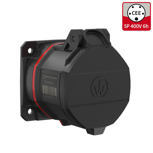Walther Werke - CEE-Anbausteckdose (IEC 60309) CEE NEO Anbaudose FW430506CC gerade 32A 5P 6h