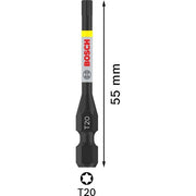 Bosch - Bit PRO Impact Bit, T20 2608522530VE(2) 55 mm, 2-tlg