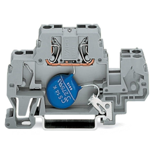 WAGO - Bauelement-Reihenklemme Bauelementklemme 870-523/281-583 mit Varistor,grau − 25 Stück