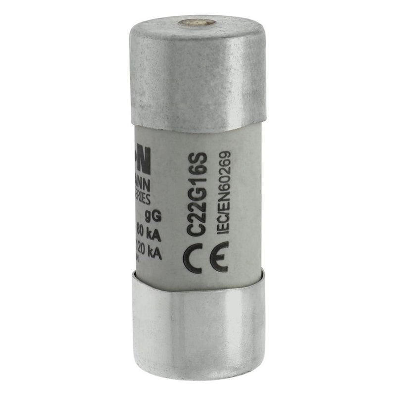 Eaton - Zylindrische Sicherung Sicherungseinsatz Nieders. CYL GG 22,#C22G16S 16A AC 690V 80kA − 10 Stück