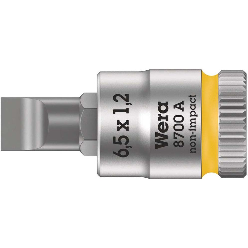 Wera - Schlitzschrauben-Einsatz für Steckschlüssel Zyklop Bit-Nuss 05003322001 1,2x6,5x28,0